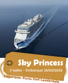 Sky Princess - 7 noites - Embarque em 25/02/2023